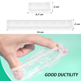 100 Pack Disposable Ear Covers For Shower, Waterproof Ear Shower Cap Elastic Ear Protector Caps for Hair Dye, Shower, Bathing