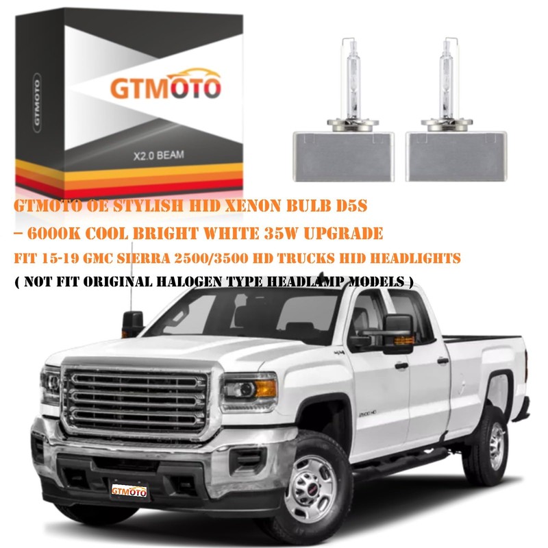 GTMOTO for 2016 2017 2018 Chevy Silverado 1500 Headlights D5S