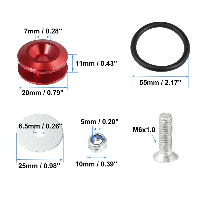 X AUTOHAUX 4 Set Oval Universal Bumper Quick Release Front