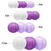 Linternas de papel colgantes decorativas, linternas de papel chinas moradas