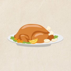 CafePress Thanksgiving Turkey Platter Tote Bag Reusable Natural Beige Canvas Shopping Bag