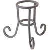 Bard's Dark Gray Wrought Iron Egg Stand/Holder, Scroll Leg, 2"