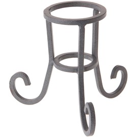 Bard's Dark Gray Wrought Iron Egg Stand/Holder, Scroll Leg, 2" Diameter