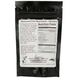 Chef Piggy Tail Microwave Pork Puffies Pork Rinds, Habanero, 2 Ounce