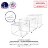 Marketing Holders 2 Pack Acrylic Display Riser Box Clear Four