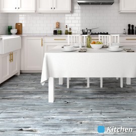 Art3d 15 Sq.ft Peel and Stick Floor Tiles, 10Pcs Luxury Vinyl Plank Flooring Wood Look, 36" × 6" Adhesive and Waterproof Tile Sticker for Bedroom, Living Room, Kitchen, Dust Grey