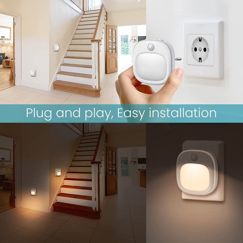 Night Light Socket with Motion Sensor, Soft LED Night Light