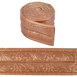 CRASPIRE 90.5x3.46In Self Adhesive Molding Trim Vintage Brown XPE Crown Peel and Stick Wallpaper Border 3D Printing Wall Edging Foam for Baseboard Mirror Border Wall Lines Hotel DIY Decor Ceiling