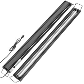 Oiibo T5 HO Reptile Light Fixture UVB Lighting Combo Kit, Reptiles Terrarium Lamp Hood Light Fixture Include UVB 5.0 Rainforest Reptile Light for Chameleon Arboreal Geckos Lizard (54W)