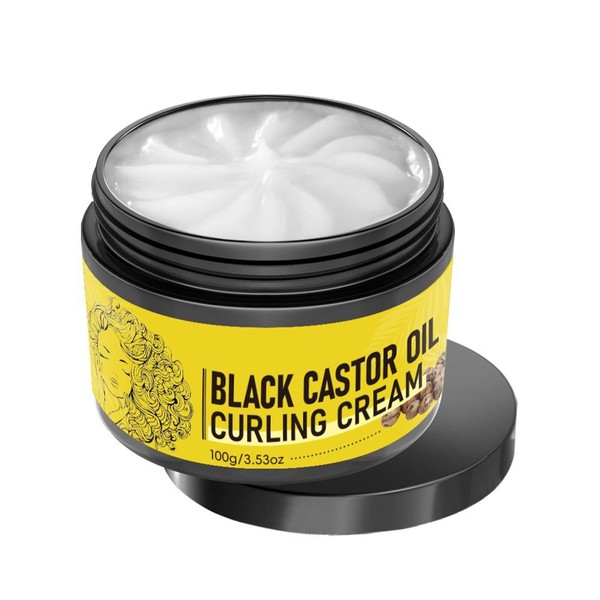 Black Castor Oil Curling Cream - Curl Enhancer & Frizz