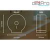 Dexpro Mini Jumbo Toilet Roll Dispenser with Safety Locking and