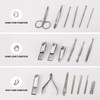 Manicure and Pedicure Kits, 19 Pieces Stainless Steel Nail Clippers