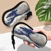 IBILIU Eyeglasses Case Japanese The Great Wave Off Kanagawa Pattern