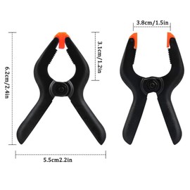 LZYKJGS Pack of 25 Nylon Spring Clamps, Mini Spring Clamps, Small Tension Clamps, Spring Clamps, Small Clamping Clamps, for DIY Projects, Photo Studios, Photography Background (5 Colours)