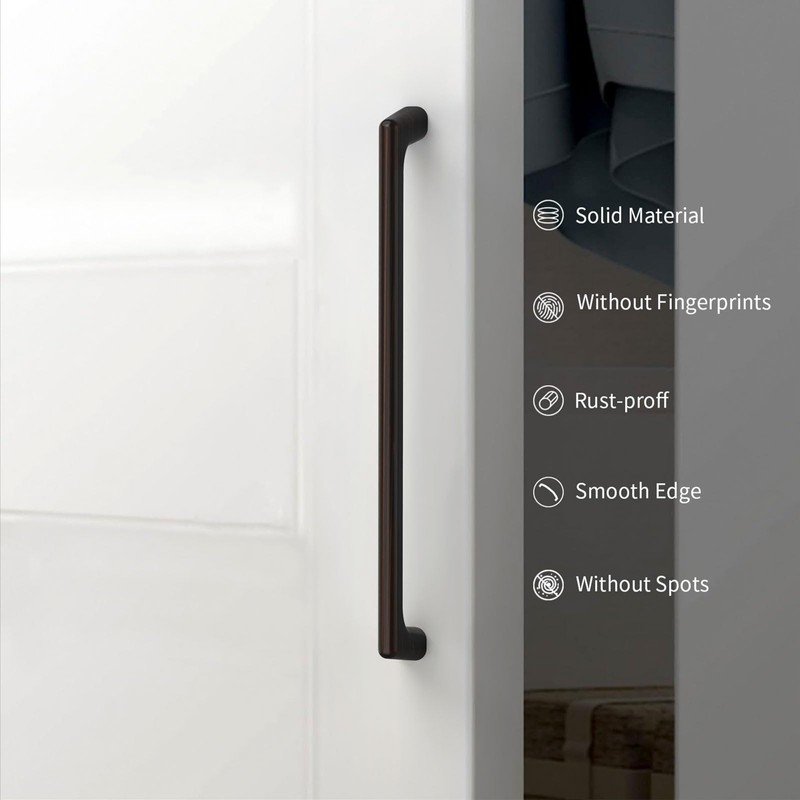 KNOKLOCK 10 Pack 5 Inch(128mm) Kitchen Cabinet Handles Oil Rubbed