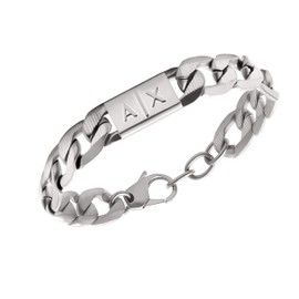A|X ARMANI EXCHANGE Men's Stainless Steel Chain Bracelet (Model: AXG0077040)
