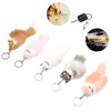 5pcs Handicraft Fluffy Animal Keychain Portable Cute Key Ring Car