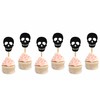 Black Skull Cupcake Topper | Halloween Party Decorations | Gothic