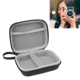 Digital Camera Hard Case, PU Leather Portable Dustproof Travel Protective Carrying Camera Bag Exquisite for Gift (Black)