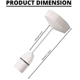 Laxis Ceiling Pendant Light Fitting 6 Inch Ceiling Lights Vintage Hanging Light Plastic Lamp Hanging Light for Bed Room, Living Room, Dinning Room and Home Decor (Pack of 2)