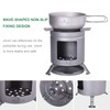 Boundless Voyage Outdoor Camping Titanium Wood Stove With Foldable Stands