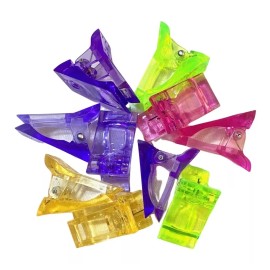 Nail Art 10 Pinzas Clip Para Polygel Acrygel De Uñas Molde Forma Dual