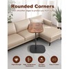 ALSKHEAS C-Shaped End Table Adjustable Height, 360° Swivel Side Couch