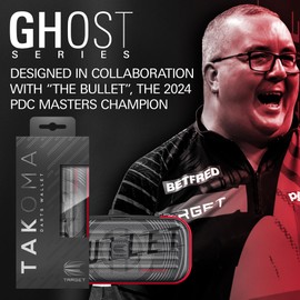 Target Darts Stephen Bunting Ghost Series Takoma Wallet, Regular – Darts Case, Black/White Storage Cases, “The Bullet” Zipper Dart Holder, Professional Accessories – Holds 3 Fully Assembled Darts