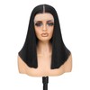 Black Bob Wigs for Black Women Straight Synthetic Lace Front