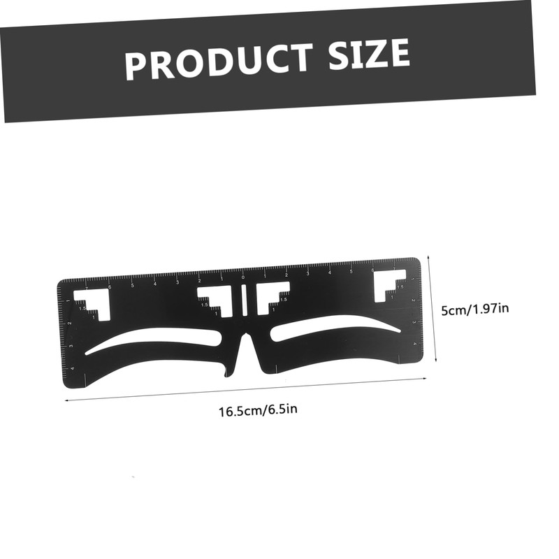 IWOWHERO Eyebrow Ruler Set 2pcs Eyebrow Stencil Level for Fast