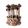 Pacific Giftware 12 Piece Ceramic and Resin Mushroom Picks with