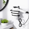 Tindbea Hair Dryer Holder, Matte Black Blow Dryer Holder Wall