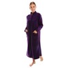 Ladies Button Front Soft Fleece Dressing Gown[18/20,Damson]