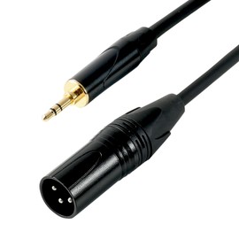 pegcabac 3.5mm to XLR Cable 3FT, 3.5mm 1/8 Inch TRS Stereo Male Plug to XLR Male Jack Microphone Cable, Audio Cord Compatible with Amplifier,Laptop,Speaker, 1M