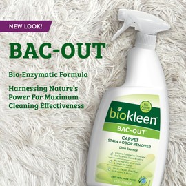 Biokleen Biokleen Bac-Out Stain Remover for Clothes & Carpet - 32 Ounce - Natural, Enzymatic, Destroys Stains & Odors Safely, for Pet Stains, Laundry, Diapers, Wine, Carpets, Eco-Friendly, Plant-Based