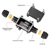 2 Pcs IP68 Waterproof Junction Boxes, 2-Way Outdoor Electrical Cable
