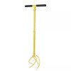 BARAYSTUS Height Adjustable hand tiller Garden Claw Twist Tiller Cultivator