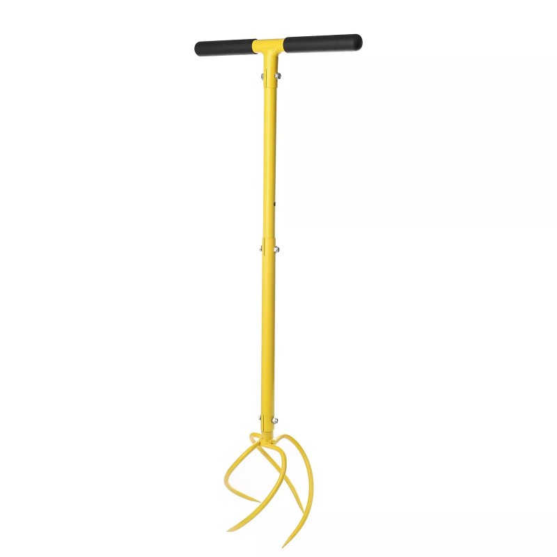 BARAYSTUS Height Adjustable hand tiller Garden Claw Twist Tiller Cultivator