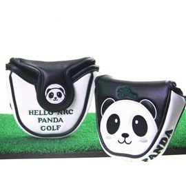 Putter Cover Headcover for Odyssey 2 Ball Mallet Magnet/Scotty Cameron Odyssey Pin Panda (Pin-Type)