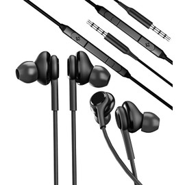 3.5mm Jack Headphone(2Pack) Earphone Wired Earbuds with Microphone for Galaxy S10e S7 S8 S9 Note 7 8 Note 9 A10e A70 Gaming Laptop Video Game PC Pixel 3a XL LG K20 K40 V60 V70 Stylo