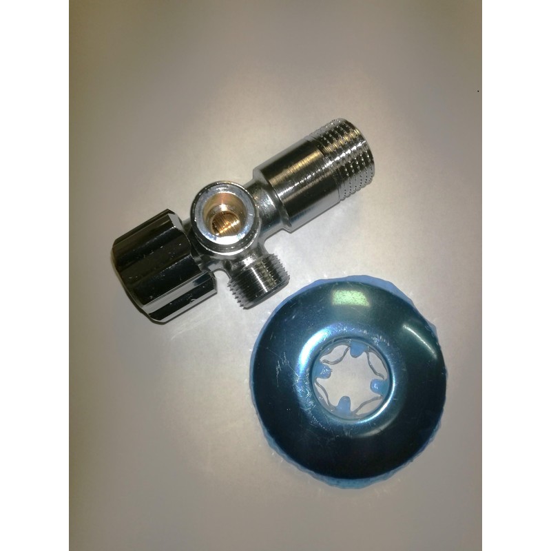 *WOW* Double Angle Valve Washbasin Wall Connection Regulating Valve 1/2