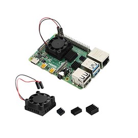 Easycargo Raspberry Pi 4 Heatsink Fan Kit, Cooler 25mm Fan Heatsink for Cooling Raspberry Pi 5 4 3 Electronics Robotics Development Boards DIY 2505 25x25x7mm 3.3V 5V Quite Mini Fan Small