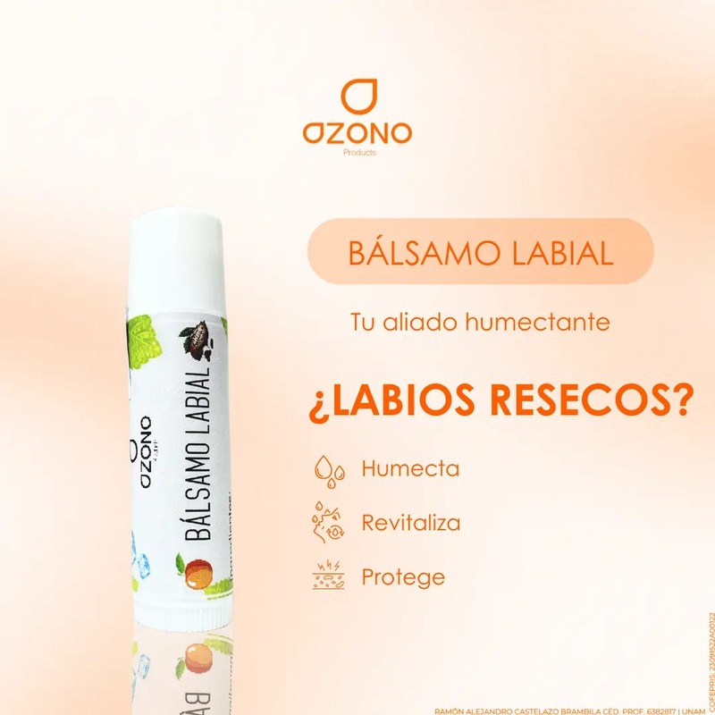 Bálsamo Labial Orgánico Ozono Cacao 10 Ml Natural