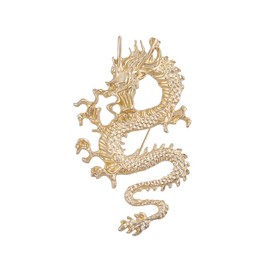 EMEGCY Gold Dragon Brooch Pin - Enamel Chinese Dragon Lapel Pin Jewelry Gift for Mom or Wife