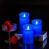 Windshell Blue Flame Candles (Blue LED Light Source), Moving Wick