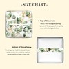 POIUBLE Leather Tissue Box Holder Gold and Green Eucalyptus Leaf