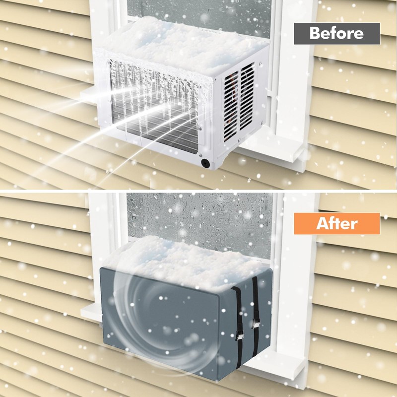 AC Unit Covers Outdoor for Winter Insulation, 24" W x
