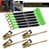 Trekassy 6 Pack 2" x96" Tire Straps Car Ratchet Wheel