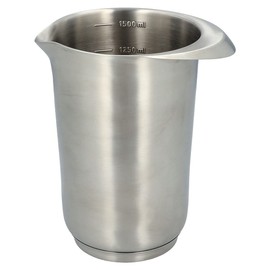 Mixing and Serving Cup - Birkmann - Silver, 1.5 L, Stainless Steel, with Handle, Spout & Scale, Non-Slip Base, Heat Resistant, Mixing Cup & Mixing Cup