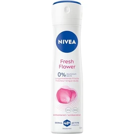 NIVEA Fresh Flower Deospray, Deo ohne Aluminium (ACH) mit sanfter Pflege, antibakterielles Deodorant mit 48h Schutz und einzigartiger INFINIFRESH Formel (150 ml)